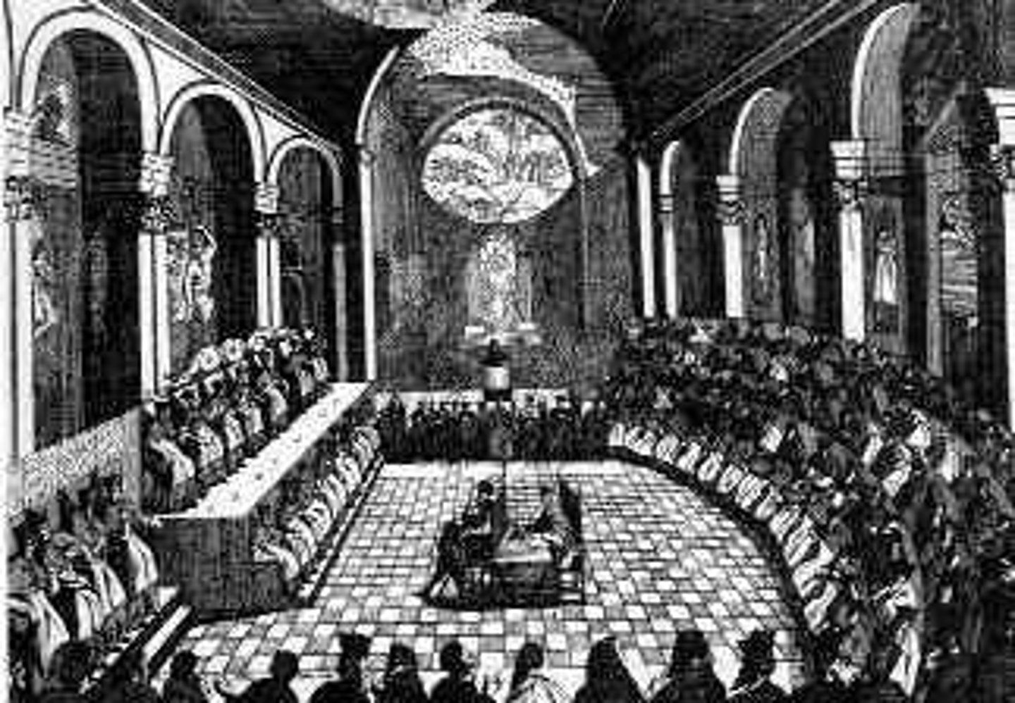 <p>A meeting of the leaders of the Catholic Church to define doctrine)beliefs) and impose strict rules.</p>