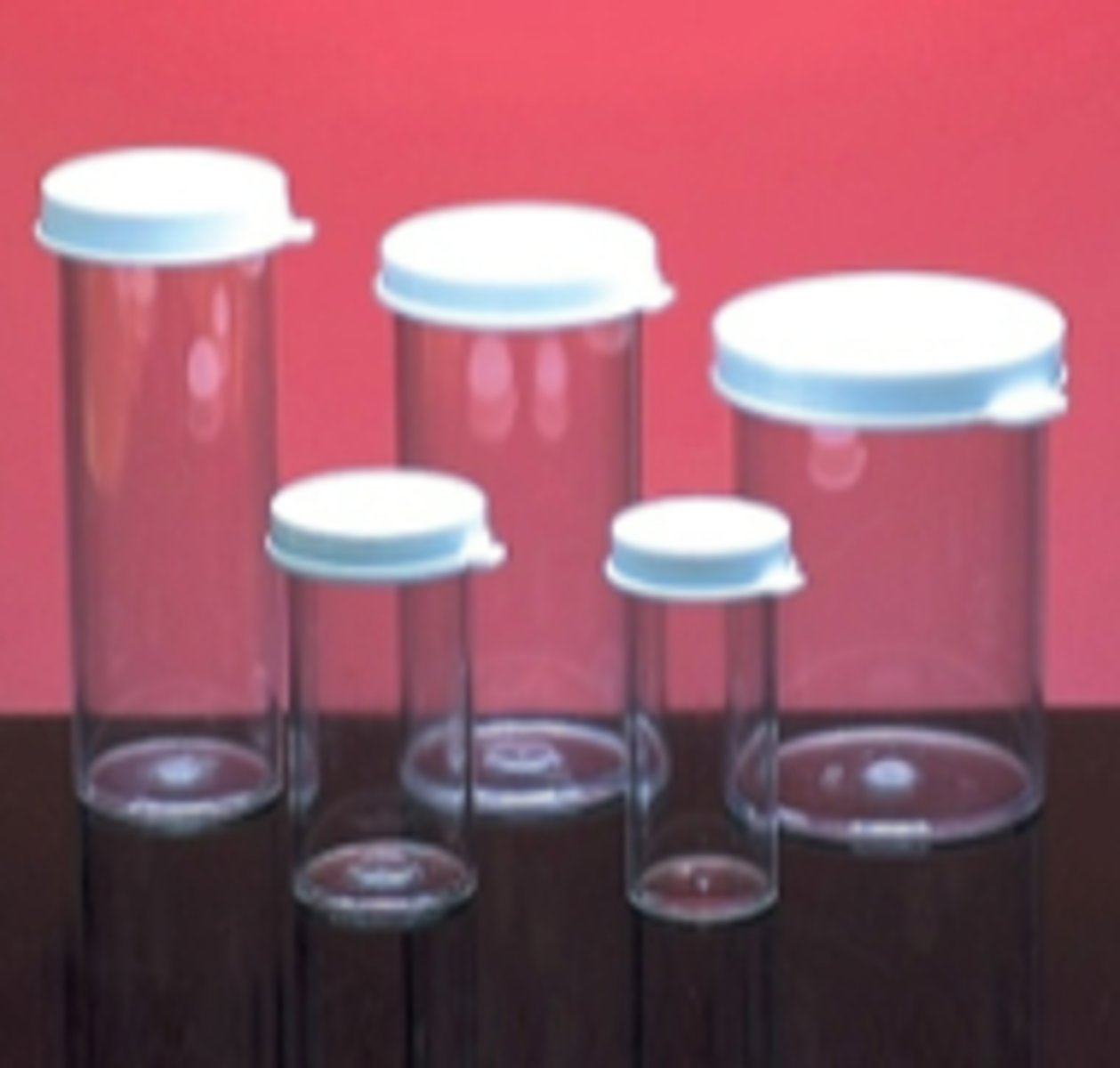 <p>- Rigid</p><p>- Crystal clear</p><p>- Used for solid dosage forms</p>
