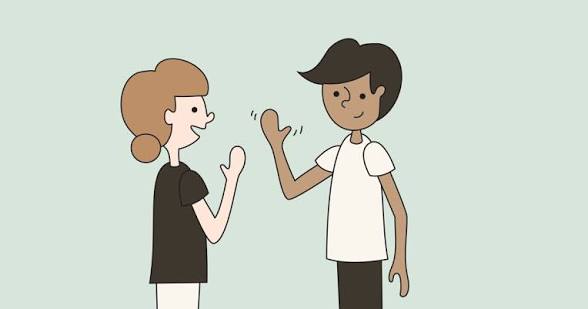 <p>He says </p><p><strong>English:</strong><span style="background-color: oklch(0.2167 0.002 197.039993); color: oklch(0.9296 0.007 106.529999);"><span> He says hello to his friends.</span></span></p>