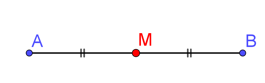 <p>The point equidistant from two endpoints on a straight line</p>