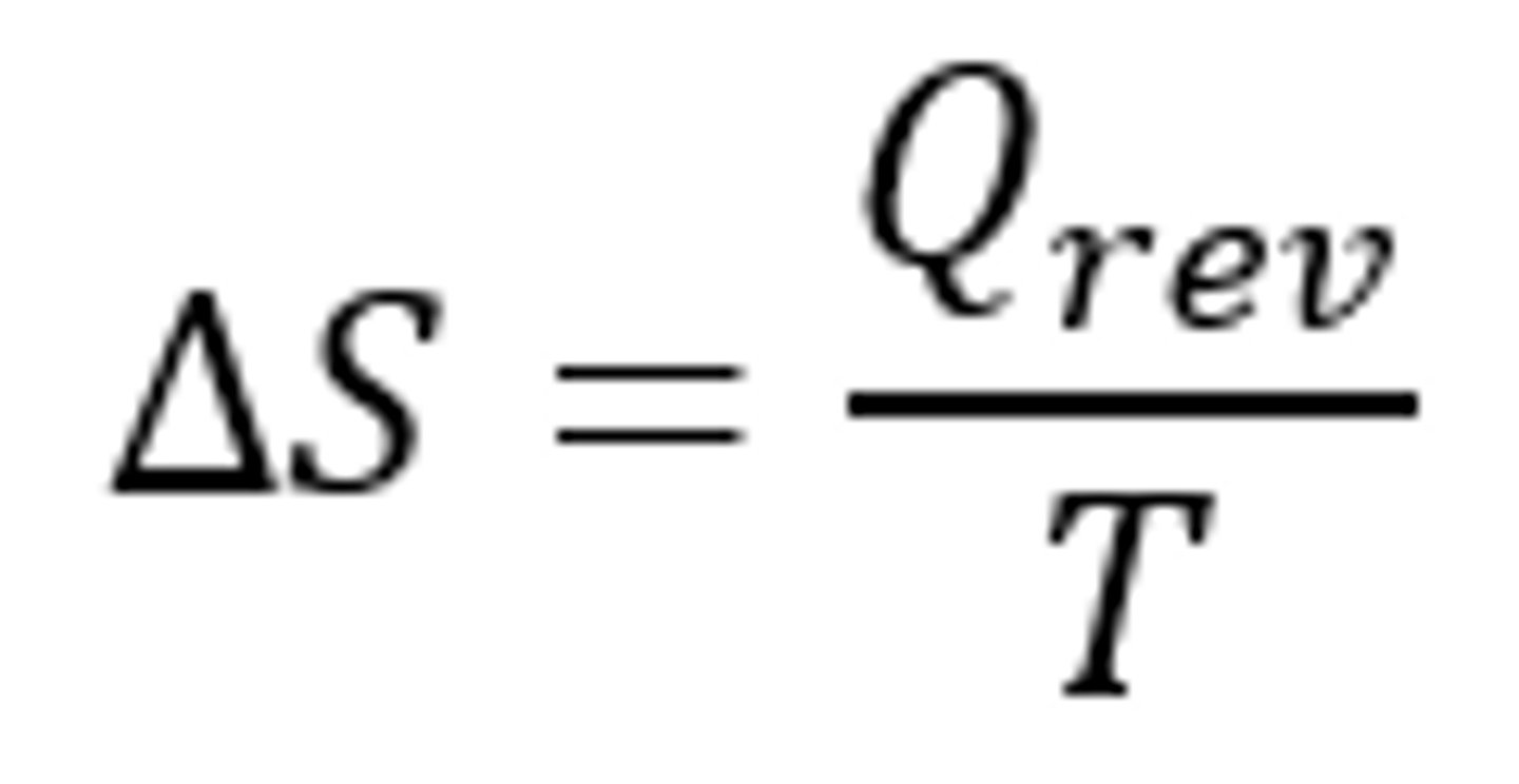 <p>heat transferred/temp</p>