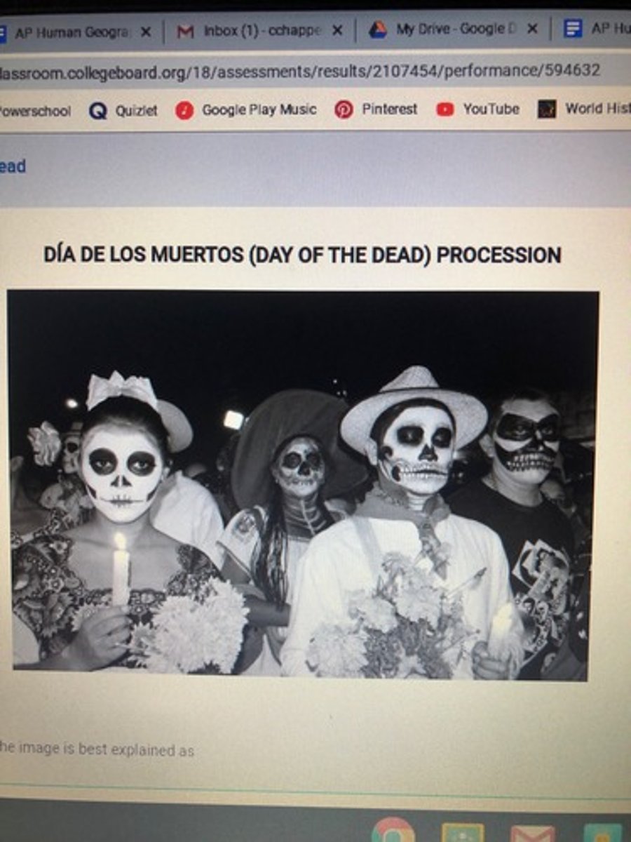 <p>A combination of traditional, indigenous, and European beliefs in Mexico.</p>