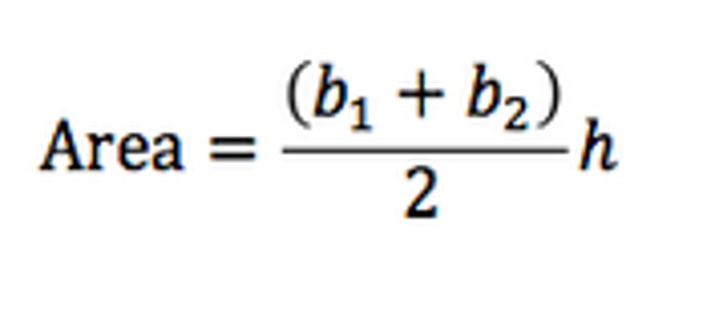 <p>A=(a+b/2)h</p>