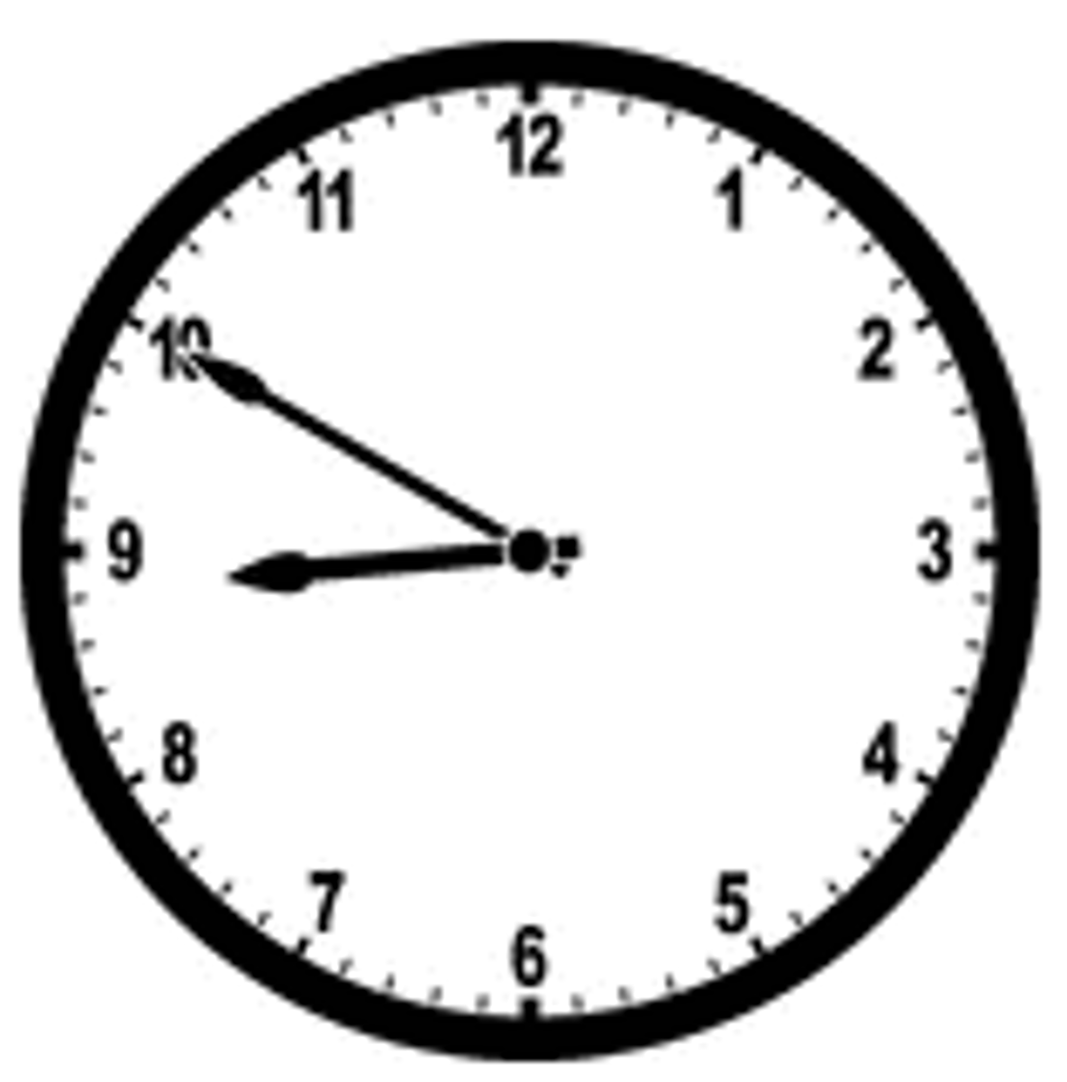 <p>It's ten to nine.</p>
