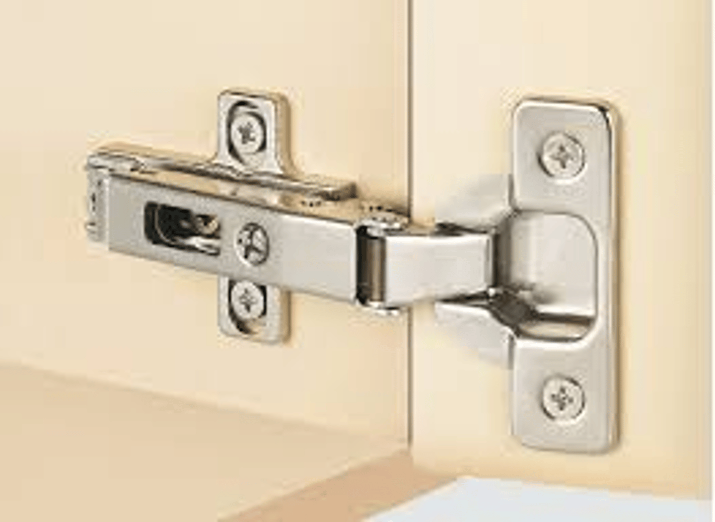 <p>Hinge attached to a door and frame from the inside making it invisible from the exterior</p>