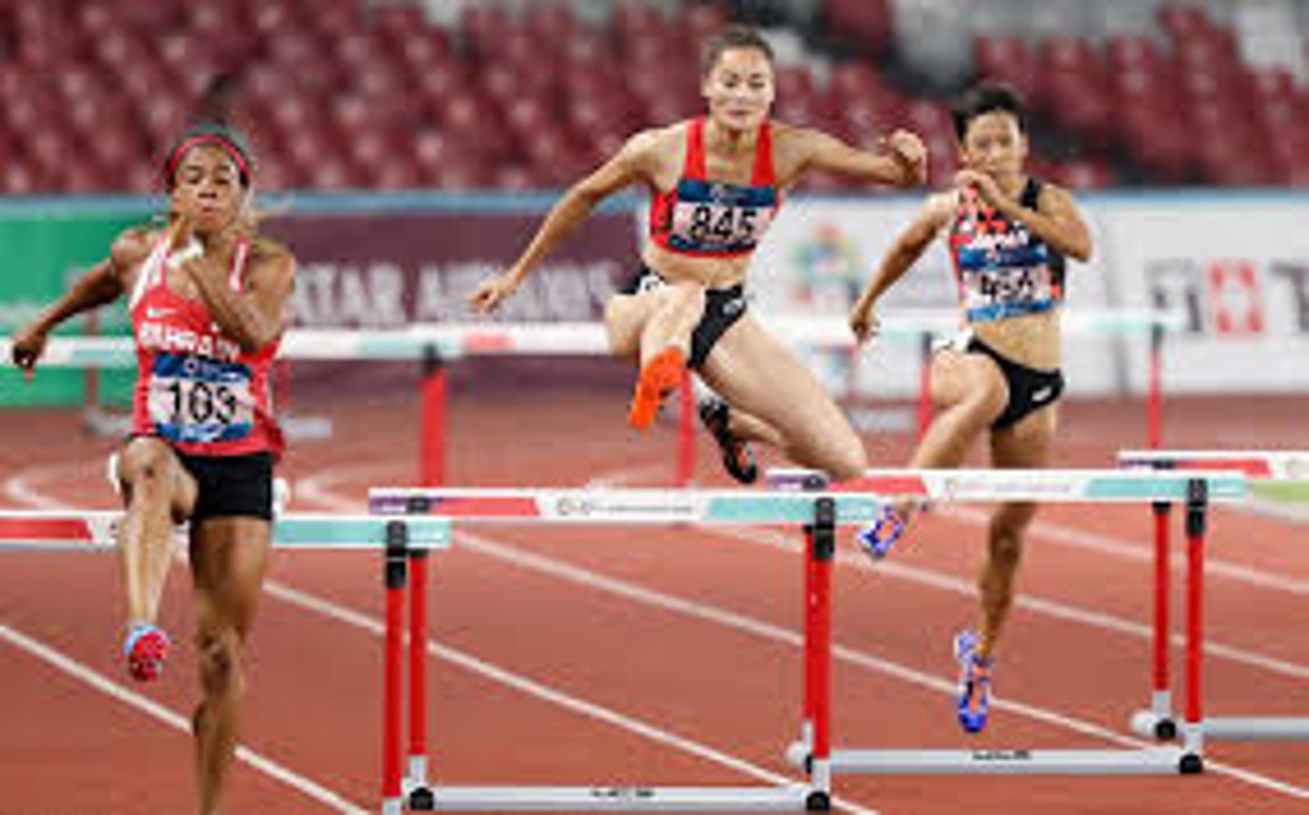 <p>sports such as running and jumping: điền kinh</p>