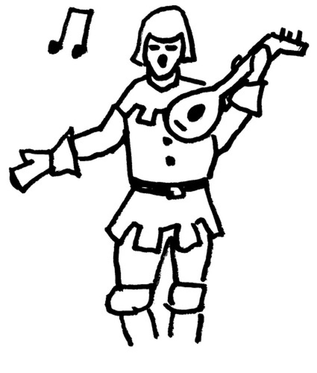 <p>A SONGLIKE poem that tells a story, often dealing with ADVENTURE OR ROMANCE.</p>