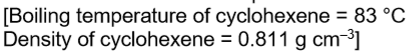 <p>Cyclohexene can be prepared by reacting cyclohexanol with phosphoric (V) acid. The mixture is warmed in a water bath for 15 minutes before distilling off a mixture of cyclohexene and water. Devise a procedure to obtain a pure, dry, sample of cyclohexene from the distillate. Include a reason for each step. </p>