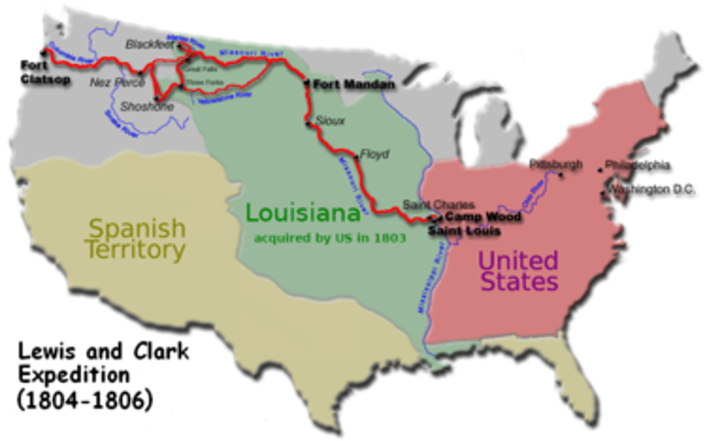 <p>Jefferson sent them out to explore the newly acquired Louisiana Territory; the explored as far west as the Pacific Ocean</p>