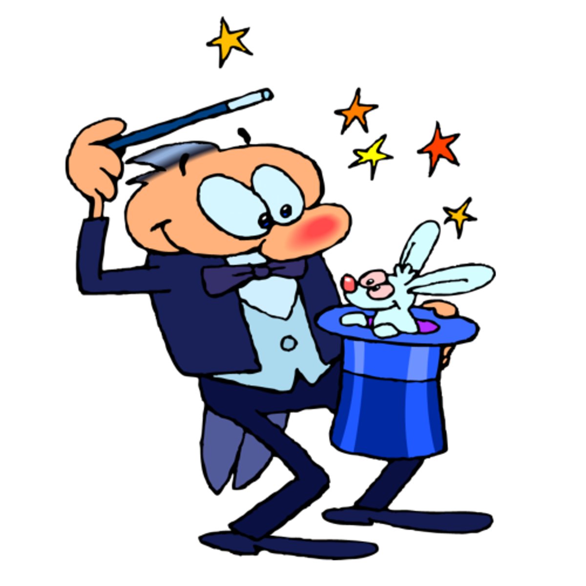 <p>a person who has magic powers in stories, or who performs tricks for entertainment</p>