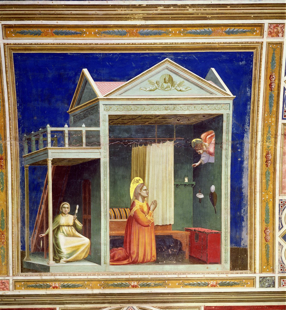 <p>Giotto, The Angel’s Annunciation of the Birth of the Virgin c.1306</p>