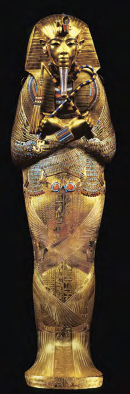 <h3 collapsed="false"><span style="color: purple"><mark data-color="purple">23. Tutankhamun’s Tomb, innermost coffin</mark></span></h3><ul><li><p>When was it <strong>created</strong>?</p></li><li><p>During what <strong>period</strong> was it created?</p></li><li><p><strong>Where</strong> was it originally located?</p></li><li><p>What <strong>culture</strong> made it?</p></li><li><p>What <strong>medium</strong> was used?</p></li><li><p>What was the <strong>function</strong>?</p></li></ul>