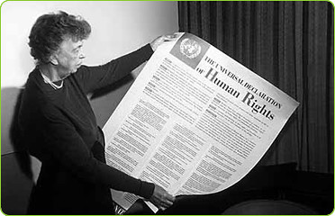 A set of unquestionable human rights set up after World War II.