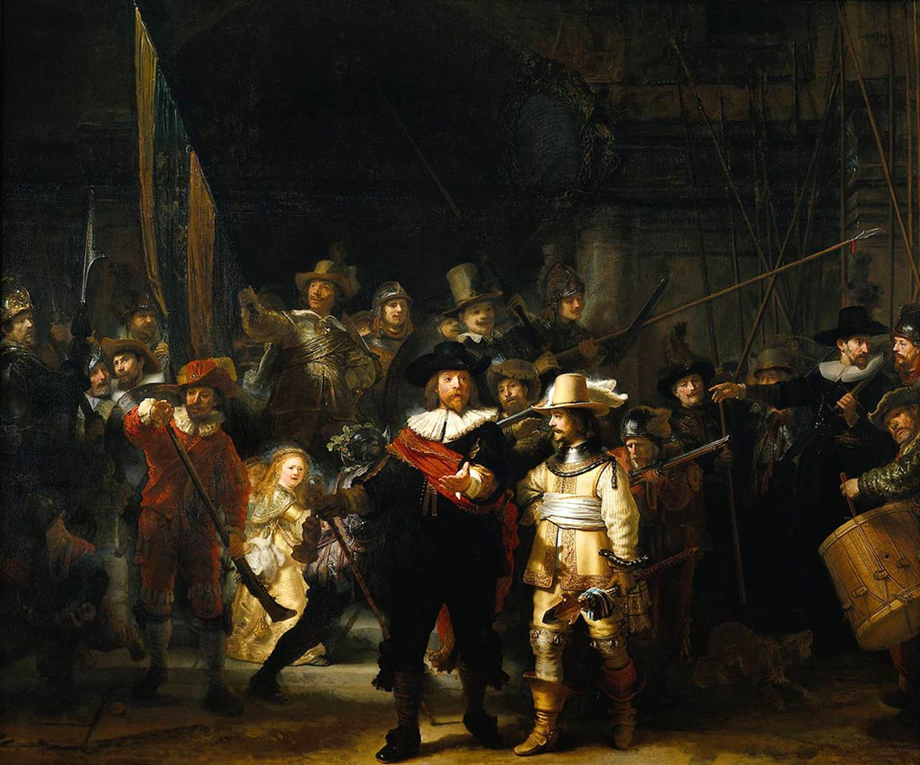 <p><span style="color: rgb(255, 255, 255);"><span>Rembrandt, Night Watch, 1642</span></span></p>