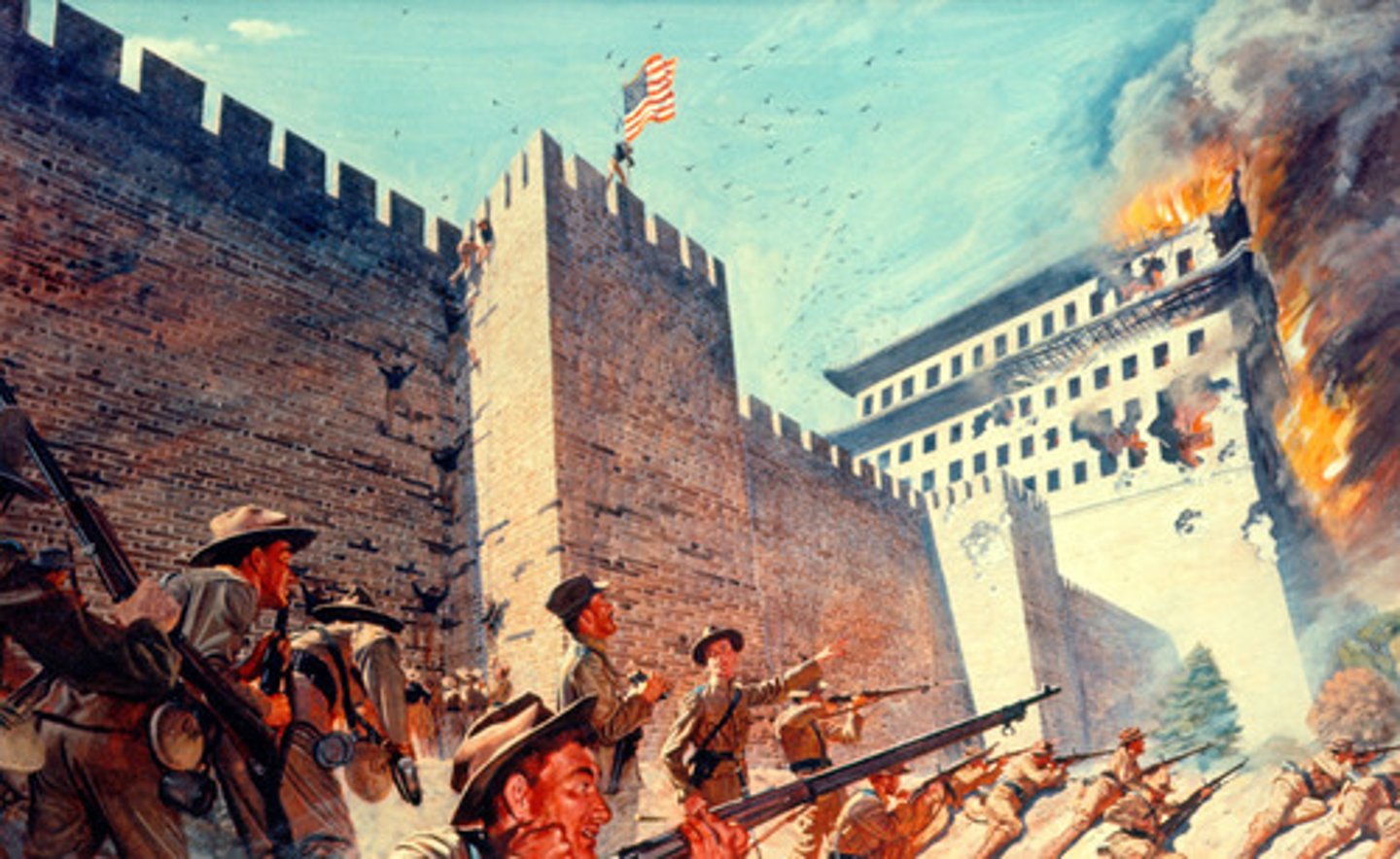 <p>1899 rebellion in Beijing, China started by a secret society of Chinese who opposed the "foreign devils". The rebellion was ended by British troops.</p>