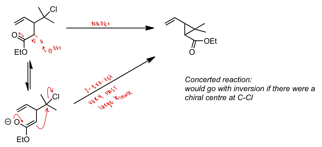 <p>SN2 at 3° C-X possible due to favoured 3 membered ring  </p><p></p>