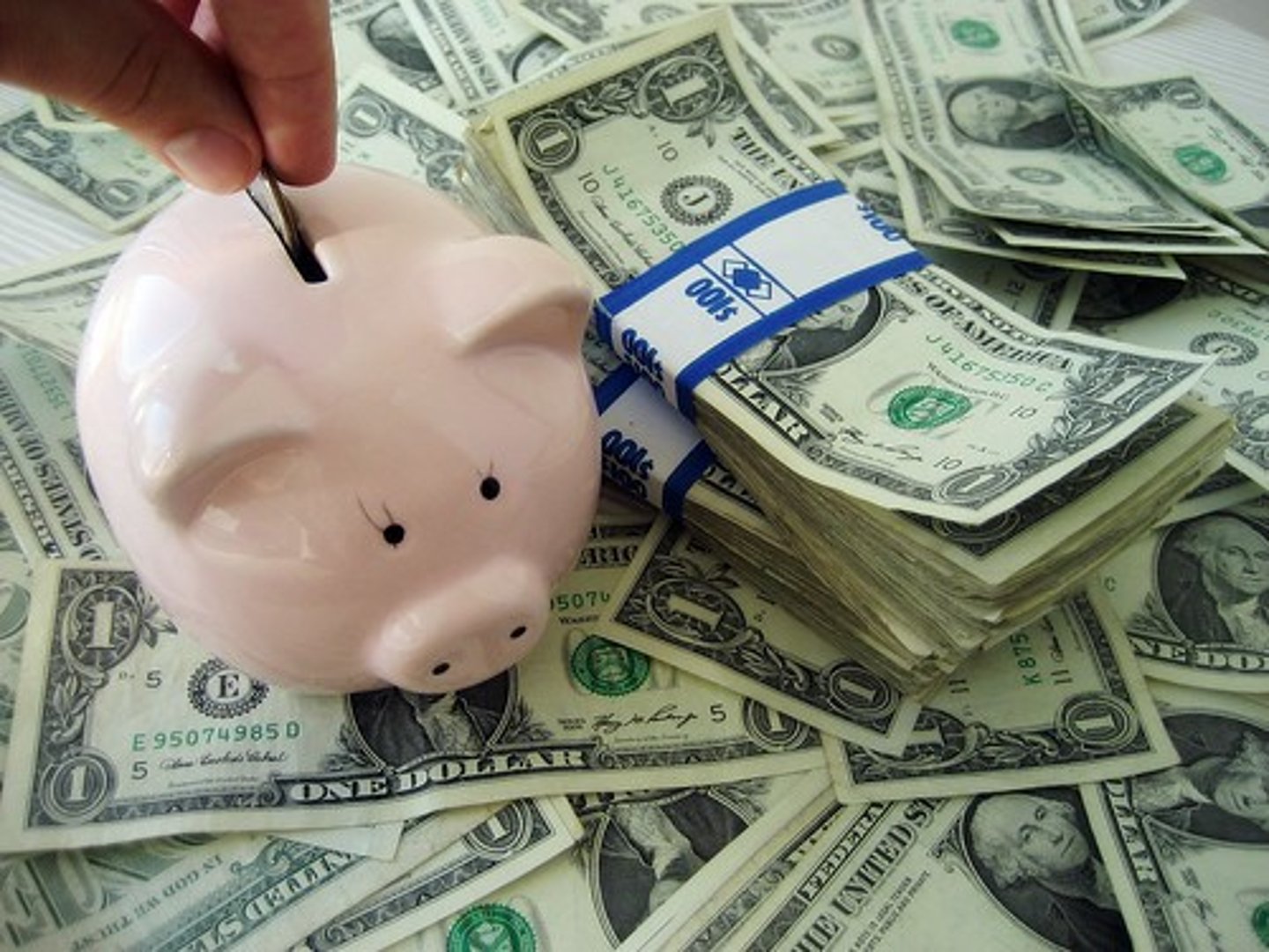 <p>save money (for a specific purpose)</p>