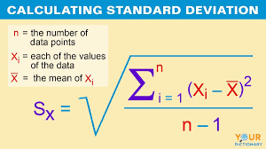 <p>what is the formula for standard deviation (for a sample)?&nbsp;</p>