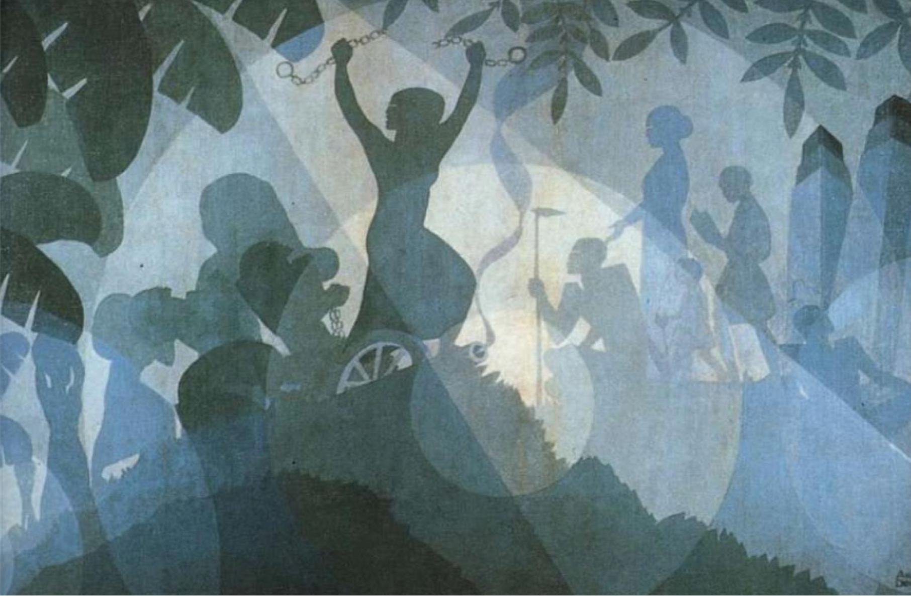 <p>Aaron Douglas, Harlem Renaissance</p>