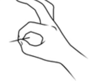 <ul><li><p>tip-to-tip grip</p></li><li><p>most precise but most easily disturbed</p></li><li><p>small objects</p></li><li><p>thumb nearly full flexion and opposing finger MCP joint to UD</p><ul><li><p>allows fingertips to meet thumb facing radial</p></li></ul></li></ul><p></p>