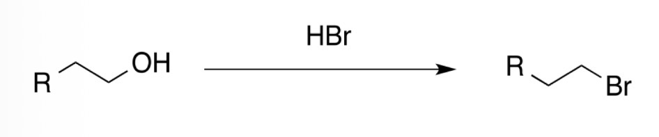 <p>Alcohol —> Halide</p>