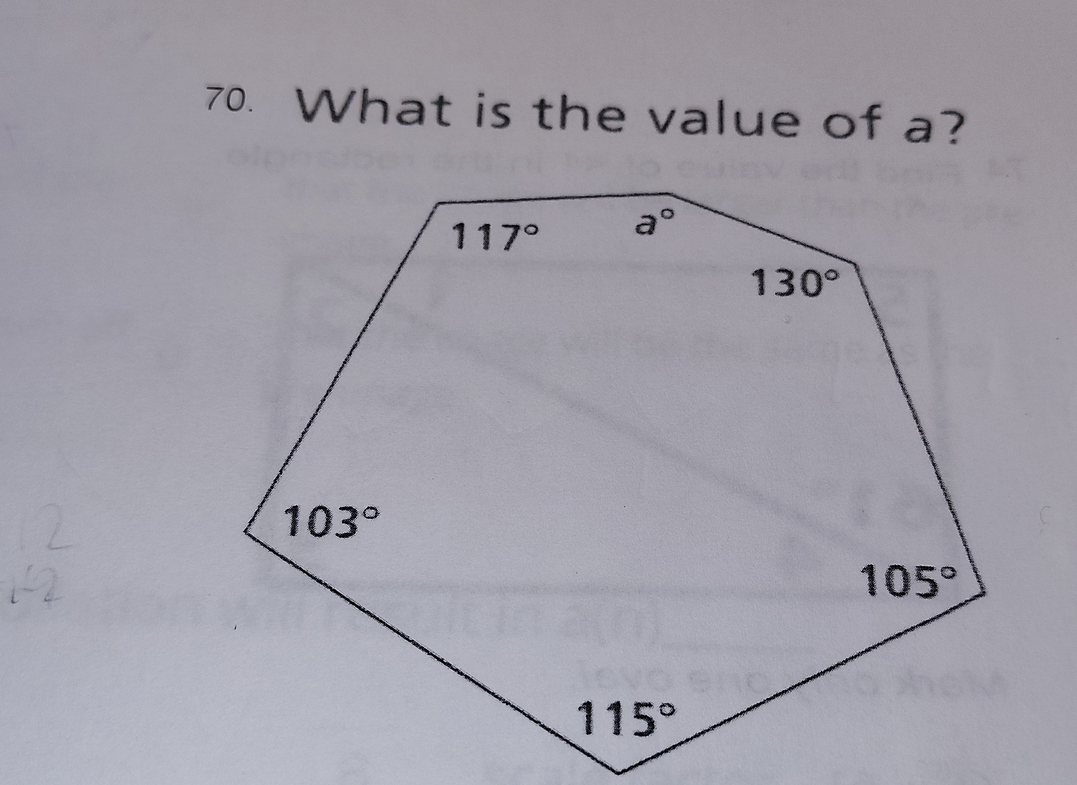 <p>What is the value of a?</p>