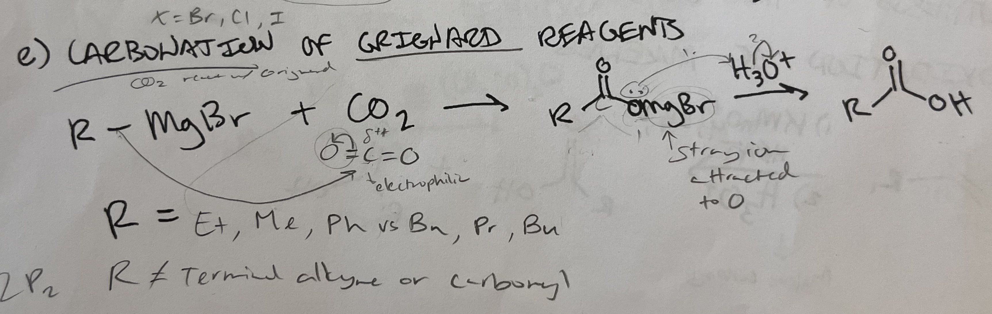 <p>Carbonation of Grignard Reagents</p>