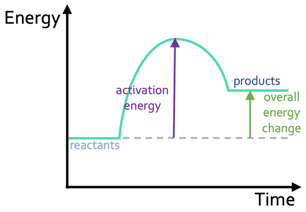 <ul><li><p>The energy level of the reactants is lower than the energy level of the products</p></li><li><p>The energy change of the reaction is positive (energy is transferred from the surroundings to the products)</p></li></ul>