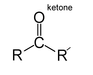 <ul><li><p>the carbonyl group (C=O) is located within an organic molecule.</p></li><li><p> his means that the C=O group is not at the end of the carbon chain, </p><ul><li><p>but it is next to 2 other carbon atom chains. </p></li></ul></li><li><p>As with Aldehydes, the polar carbonyl group (C=O) makes ketones <strong>water-soluble.</strong></p></li><li><p>ending of “one” in in the name of compounds indicates a ketone group.</p><ul><li><p>e.x Acetone</p></li></ul></li></ul><p></p>