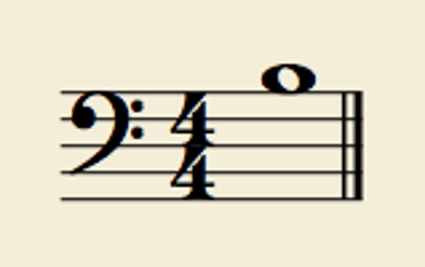 <p>B (above staff)</p>