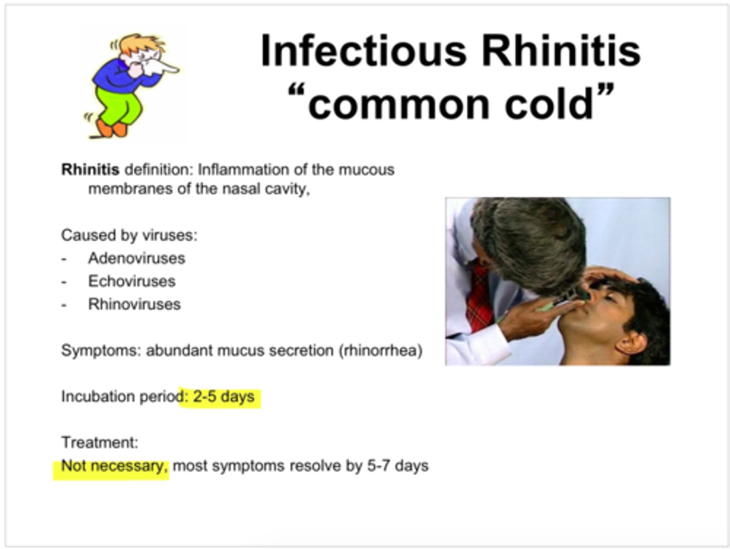 <p>-upper respiratory infection</p><p>-highly contagious (caused by the rhino virus)</p><p>-the very young, very old, and immunocompromised are at risk</p><p>-incubation of 2-3 days (if longer we are highly concerned)</p><p>-inspiratory vs expiratory</p>