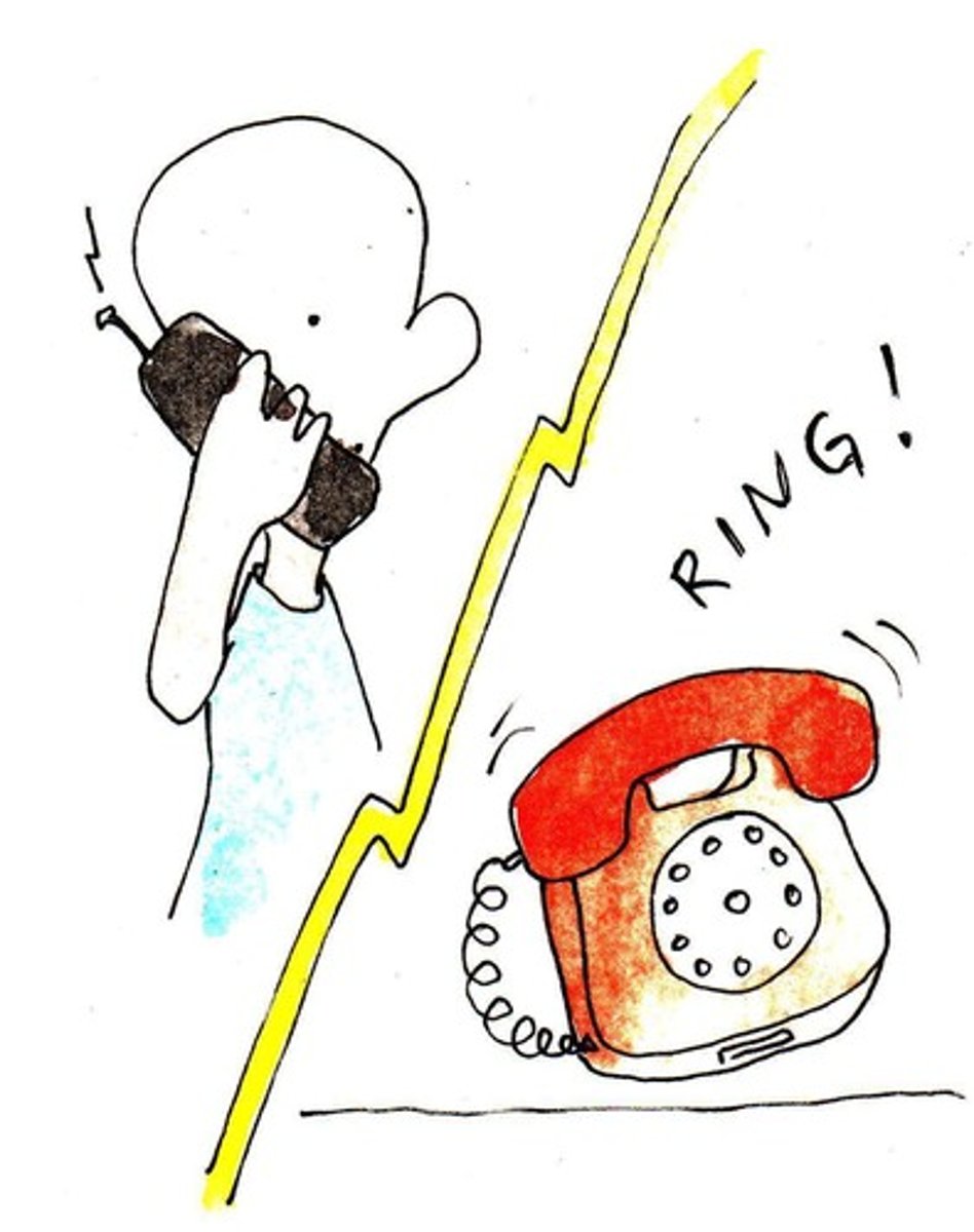 <p><strong>to answer</strong> the phone</p>