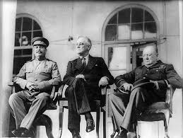 <p>Churchill, Roosevelt, Stalin</p>