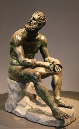 <p>Seated Boxer </p>