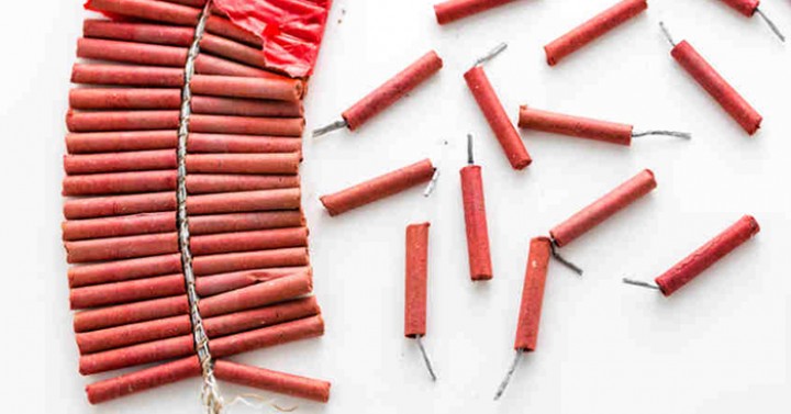 <p>play with firecrackers</p>