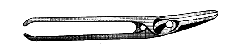 <p>Universal snips - used for cutting along both straight and curved lines</p>