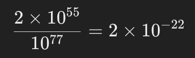 <p>represents the probability of randomly picking a nonce that results in a valid hash</p>