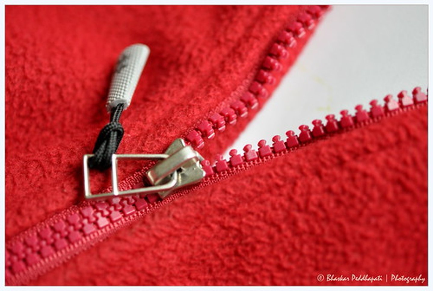 <p>a thing for fastening clothes, bags, etc consisting of two rows of very small parts that connect together</p><p></p><p>*Your zip's undone.</p>