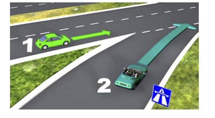 <p>b. Vehicle 2.</p>