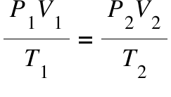<ul><li><p>formula you use when there is a situation in which the pressure, volume, and temperature all change.</p><ul><li><p>this happens when there is a container with flexible walls, and where the external pressures may change (e.g. balloon going up into the atmosphere).</p></li></ul></li><li><p><strong>TEMPERATURE FOR THIS FORMULA MUST BE IN KELVINS (K)!!!</strong></p></li></ul><p></p>