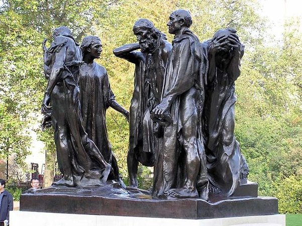 <p>Auguste Rodin, Burghers of Calais. Commissioned in 1886</p>