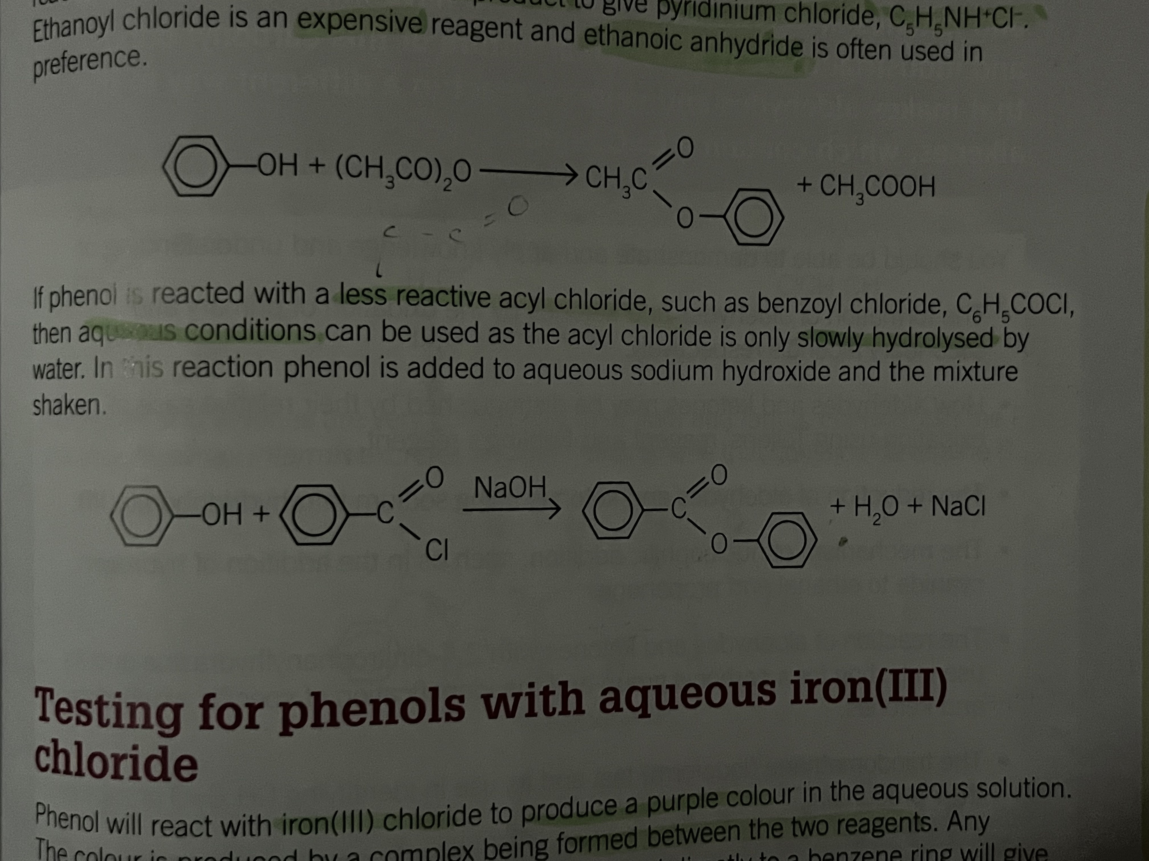 <p>Less reactive</p><p>aqueous conditions can be used as the acyl chloride is only slowly hydrolysed by water</p>