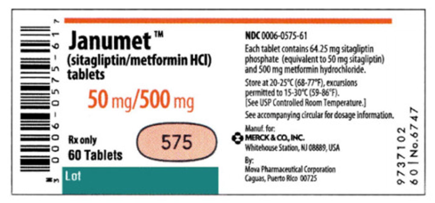 <p>Brand: Janumet</p><p>Class: Biguanide/DPP-4 Inhibitor</p><p>Indication: Diabetes Agent</p><p>Schedule: NCLM</p>