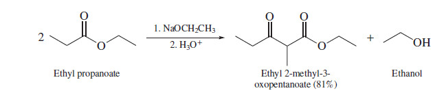 <p>one ester is the source of both the acyl group and the enolate and the product is a β-keto ester (<strong>must have at least 2 alpha hydrogens</strong>)</p>