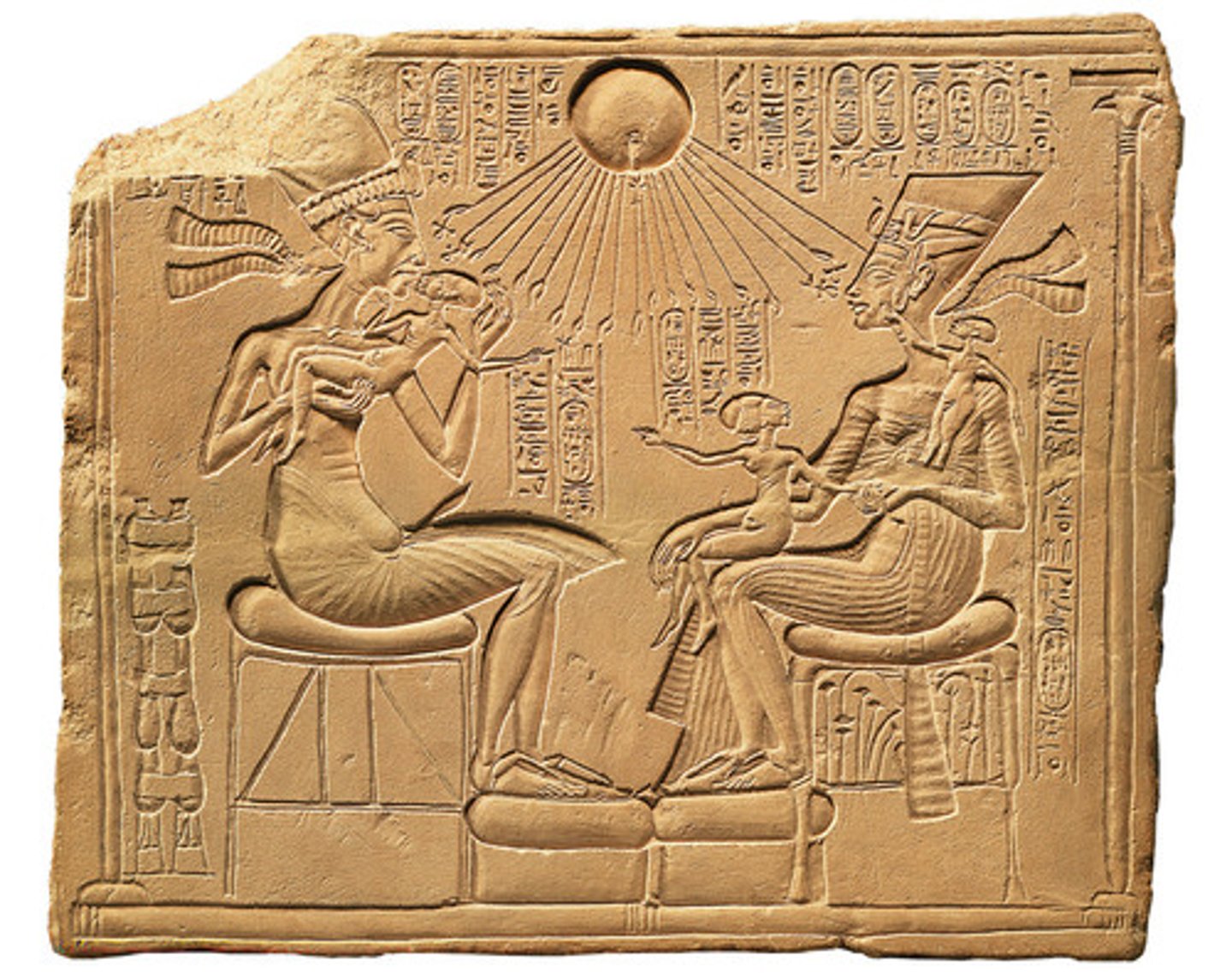 <p>Carving where figures are cut into the surface rather than raised</p>