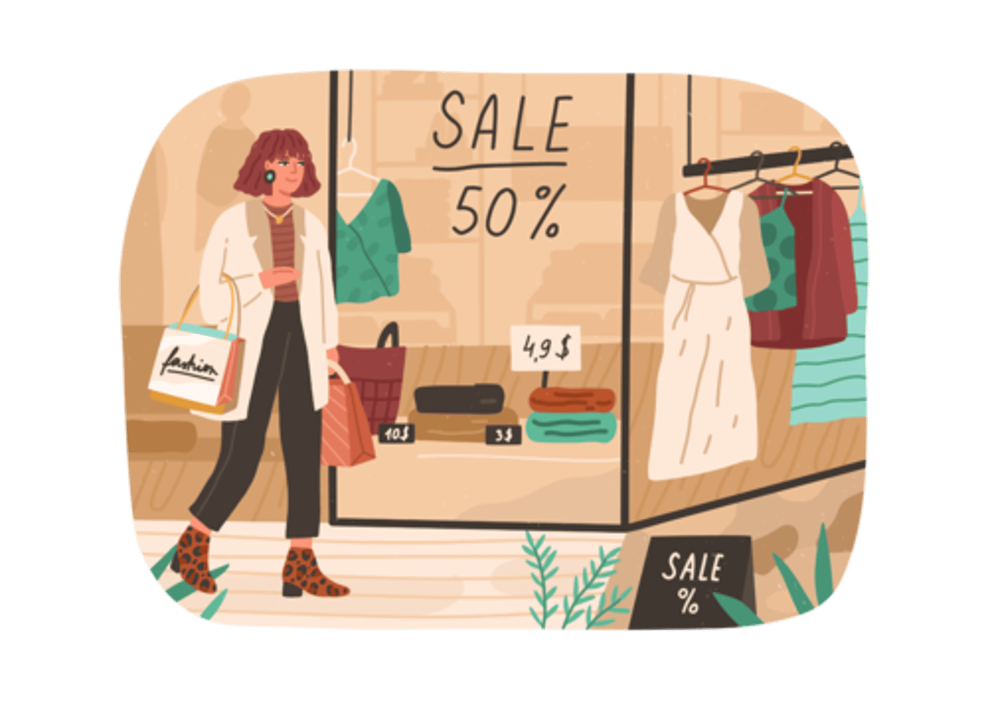 <p>get a discount on something</p>
