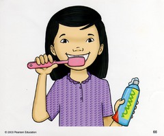 <p>I will brush my teeth (reflexive)</p>