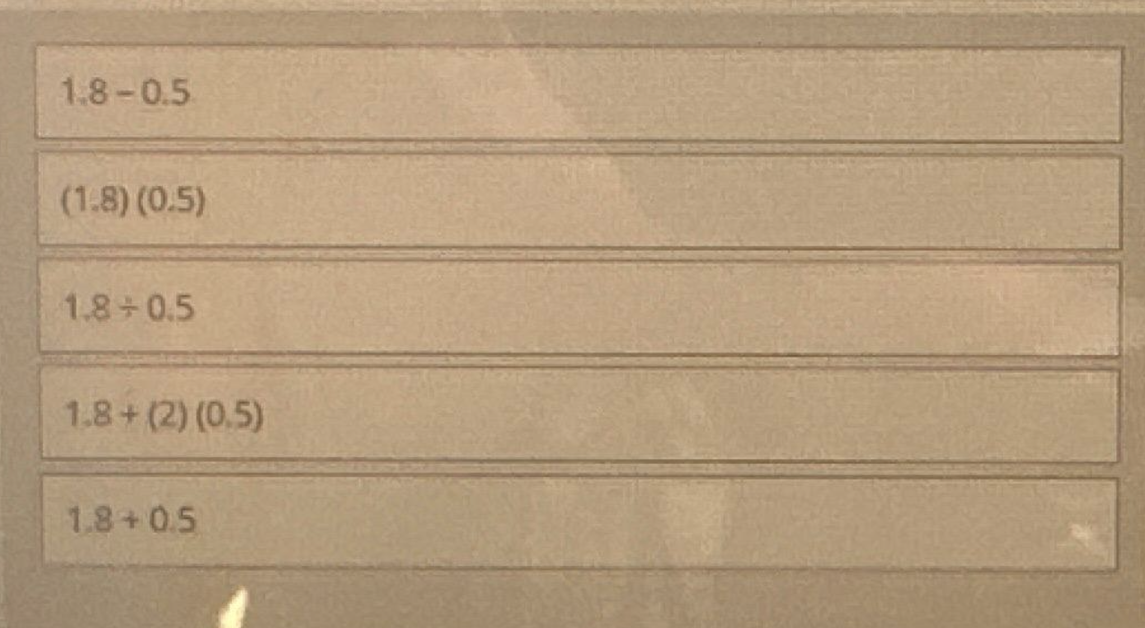 <p>Place the values of the given expressions in ascending order (Move the options into the box on the right, placing them in the selected order. Use all the options.)</p>