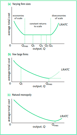 The level of output at which economies of scale are exhausted. Where average costs will be constant or decrease.