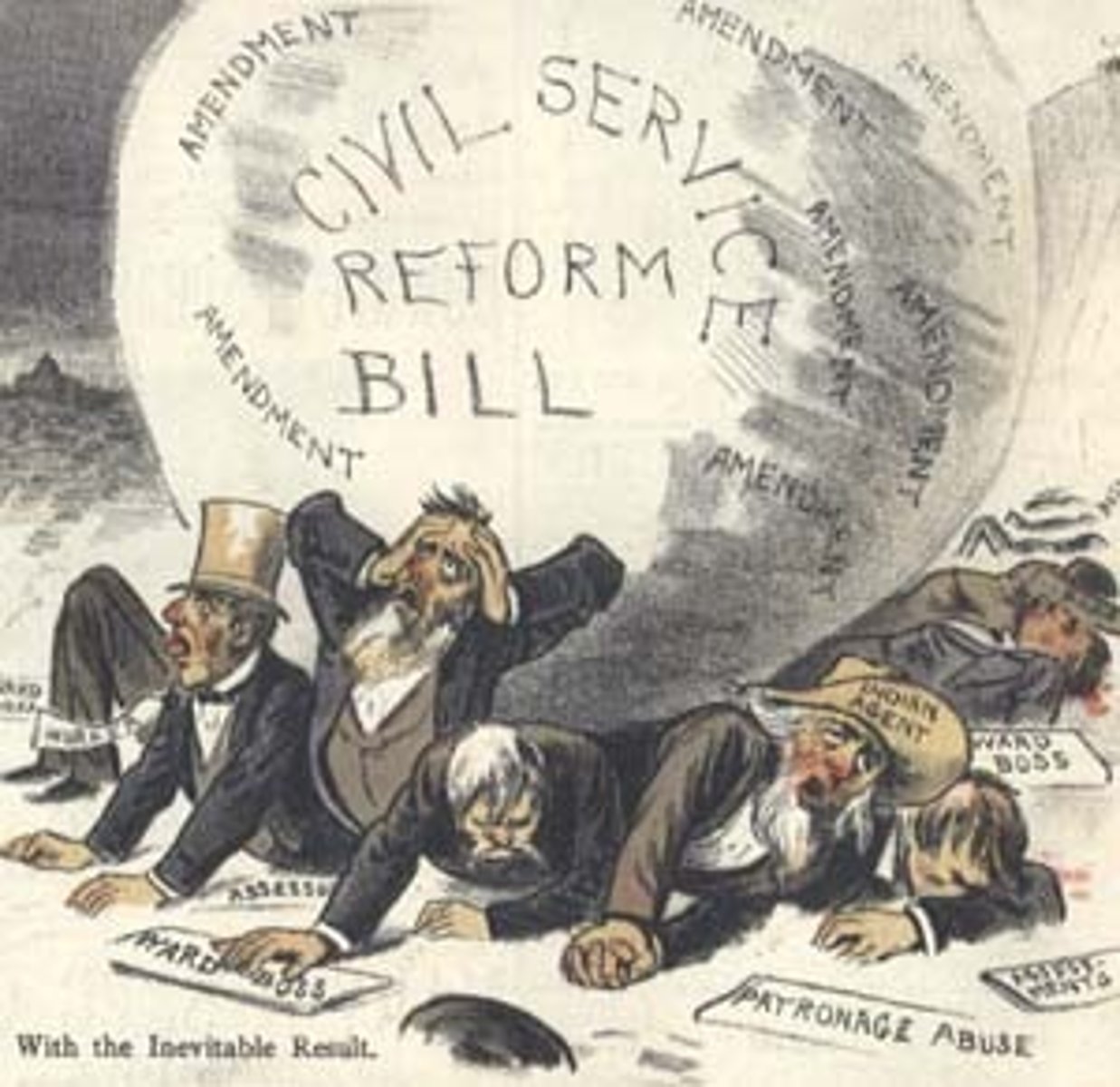 <p>a Civil Service Commission and stated that federal employees had to take Civil Service Exam and could not be forced to contribute to political campaigns</p>